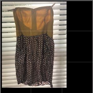 Strapless fit and flare dress with POCKETS